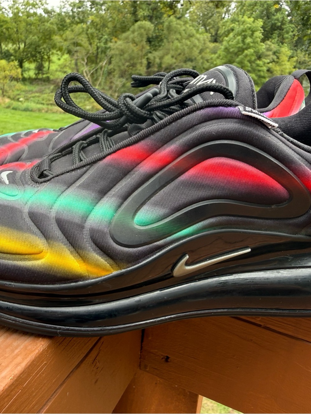 Women’s [8] Nike Air Max 720 "Color Streaks" / "Black Multi" Lifestyle Sneakers